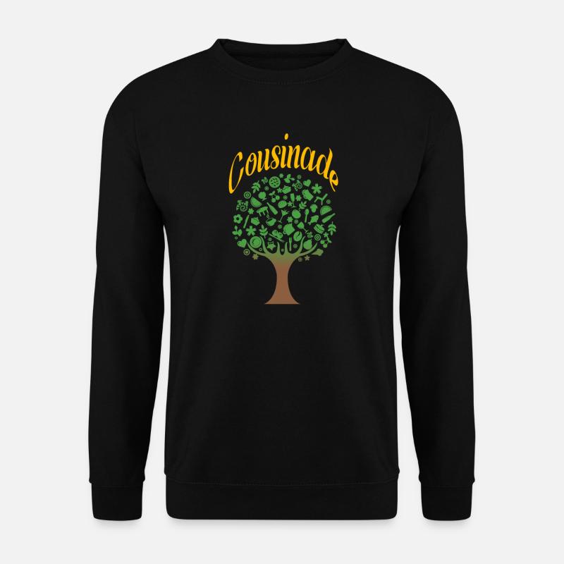 Cousinade Baum Natur zum Anpassen - Unisex Pullover - Schwarz