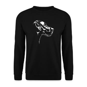 Great Dane Dog Dogs Wilsigns - Unisex Sweatshirt - black - Front - Alina (178cm) & Michal (187cm)