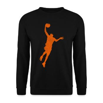 Basketteur de basket-ball cadeau - Sweat-shirt Unisexe - noir - Devant - Alina (178cm) & Michal (187cm)