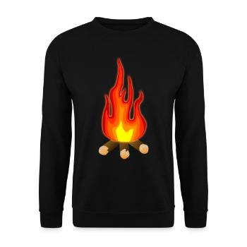 feu de camp - Sweat-shirt Unisexe - noir - Devant - Alina (178cm) & Michal (187cm)