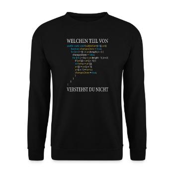 Funny computer scientist saying programmer - Unisex Sweatshirt - black - Front - Alina (178cm) & Michal (187cm)