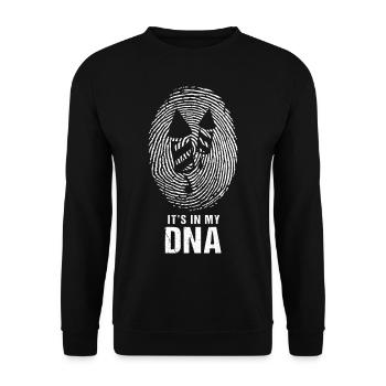 Fireworks DNA Fingerprint Rockets New Years Pyro - Unisex Sweatshirt - black - Front - Alina (178cm) & Michal (187cm)