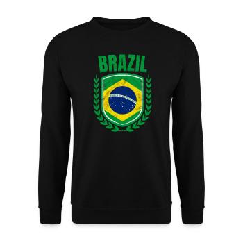 Brasilien - Unisex Pullover - Schwarz - Vorne - Alina (178cm) & Michal (187cm)