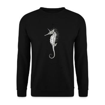 Sea unicorn - Sweat-shirt Unisexe - noir - Devant - Alina (178cm) & Michal (187cm)