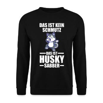 Hund Husky - Unisex Pullover - Schwarz - Vorne - Alina (178cm) & Michal (187cm)