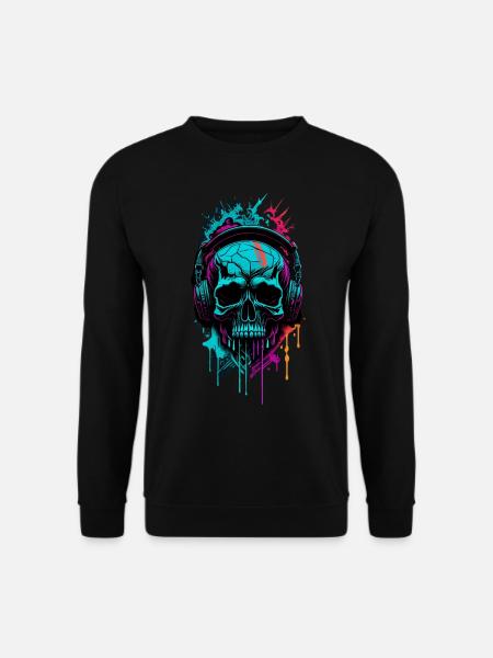Graffiti Skull - Unisex Pullover - Schwarz