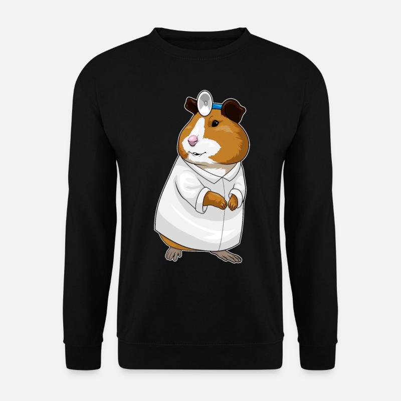 Hamster Arzt Arztkittel - Unisex Pullover - Schwarz