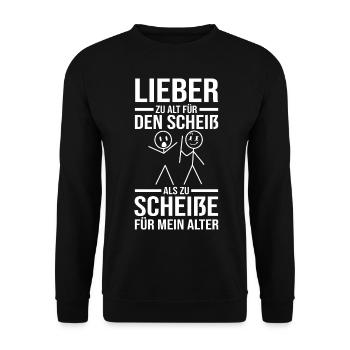 Trop vieux pour cette merde - Sweat-shirt Unisexe - noir - Devant - Alina (178cm) & Michal (187cm)