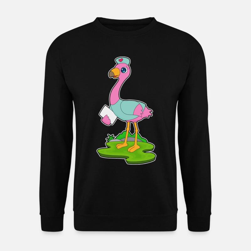 Flamingo Nurse - Unisex Sweatshirt - black