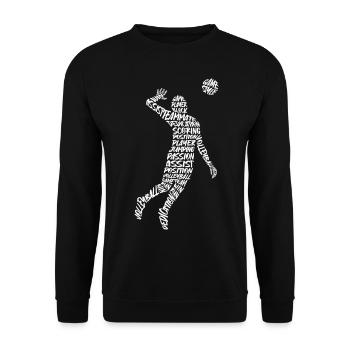Joueurs de volley-ball Hommes Garçons Joueurs de volley-ball - Sweat-shirt Unisexe - noir - Devant - Alina (178cm) & Michal (187cm)