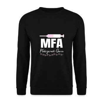 Assistant médical polyvalent Genius MFA - Sweat-shirt Unisexe - noir - Devant - Alina (178cm) & Michal (187cm)