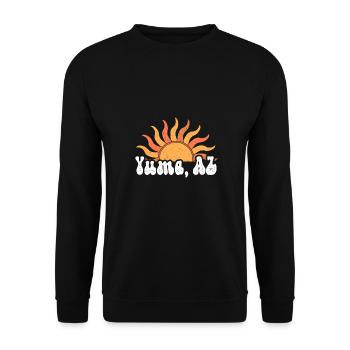 Sonnenuntergang Yuma Arizona Erlebnis - Unisex Pullover - Schwarz - Vorne - Alina (178cm) & Michal (187cm)