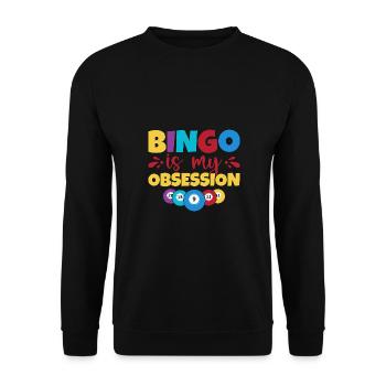 Bingo Game Bingo Is My Obsession Bingo - Unisex Sweatshirt - black - Front - Alina (178cm) & Michal (187cm)