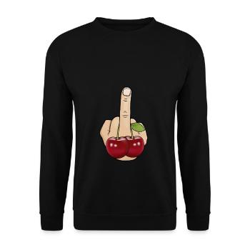 Fuck you Cerise Cherry - Sweat-shirt Unisexe - noir - Devant - Alina (178cm) & Michal (187cm)