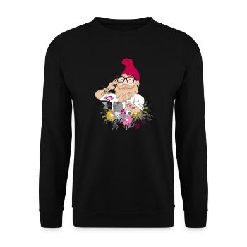 Garten Hipster - Unisex Pullover - Schwarz - Vorne - Alina (178cm) & Michal (187cm)