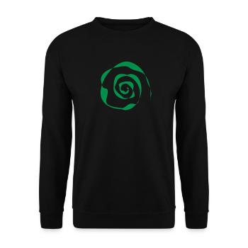 spirale verte - Sweat-shirt Unisexe - noir - Devant - Alina (178cm) & Michal (187cm)