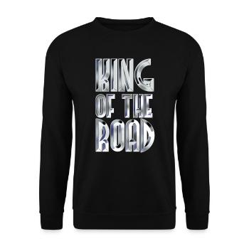 King Of The Road White Steel - Unisex Pullover - Schwarz - Vorne - Alina (178cm) & Michal (187cm)
