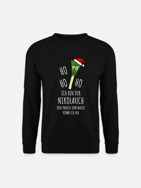 Nikolauch - Ho Ho Ho Ich bin der Nikolauch - Unisex Pullover - Schwarz