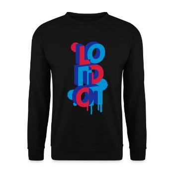 Londres en lettres 3D - Sweat-shirt Unisexe - noir - Devant - Alina (178cm) & Michal (187cm)