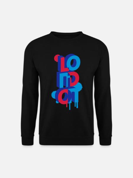 London in 3D letters - Unisex Sweatshirt - black