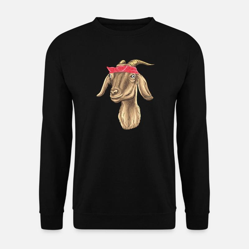 Ziege mit Bandana - Unisex Pullover - Schwarz