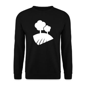 Landschaft mit Bäumen - Unisex Pullover - Schwarz - Vorne - Alina (178cm) & Michal (187cm)