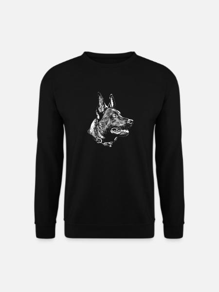 kopf Malinois - Unisex Pullover - Schwarz