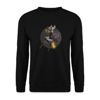 Demongirl Zeraween - Unisex Pullover - Schwarz - Vorne - Alina (178cm) & Michal (187cm)