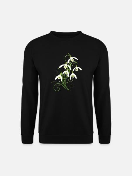 Fleurs de perce-neige. Le printemps arrive. - Sweat-shirt Unisexe - noir