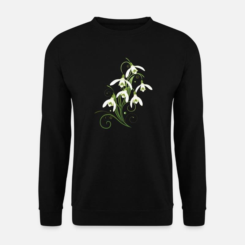 Snowdrops Flowers. Spring is coming. - Unisex Sweatshirt - black