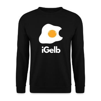 iYellow Egg Dream Breakfast Motif - Unisex Sweatshirt - black - Front - Alina (178cm) & Michal (187cm)