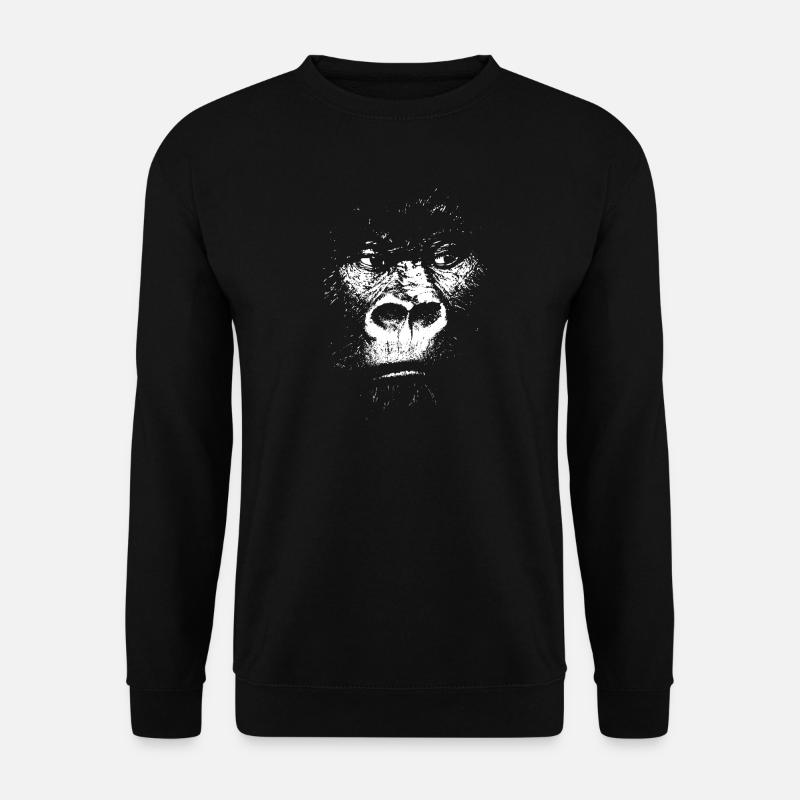 Expressionistische Affe Illustration, Gorilla - Unisex Pullover - Schwarz