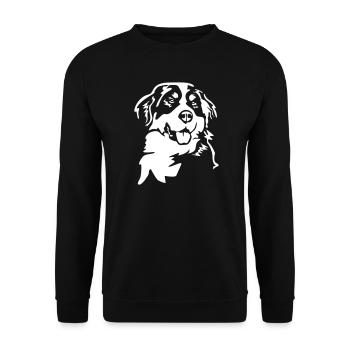 Bernese Mountain Dog head "Black Edition" - Unisex Sweatshirt - black - Front - Alina (178cm) & Michal (187cm)