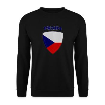 Prag - Unisex Pullover - Schwarz - Vorne - Alina (178cm) & Michal (187cm)