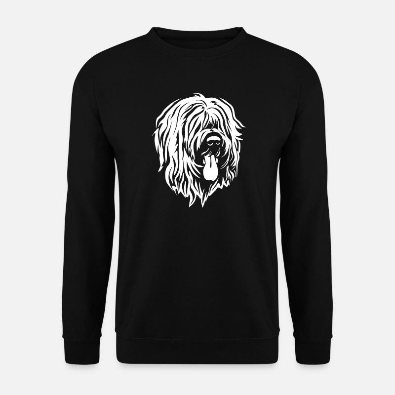 Briard Kopf "Black Edition" - Unisex Pullover - Schwarz