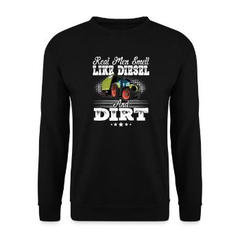 Tractor funny saying - Unisex Sweatshirt - black - Front - Alina (178cm) & Michal (187cm)