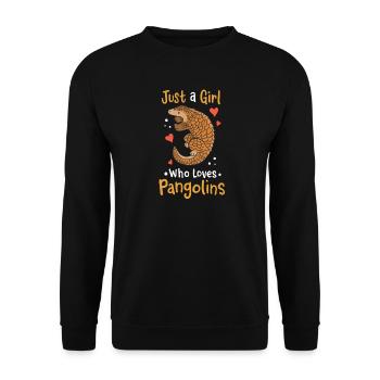 Pangolin Pangolin-Liebhaber - Unisex Pullover - Schwarz - Vorne - Alina (178cm) & Michal (187cm)