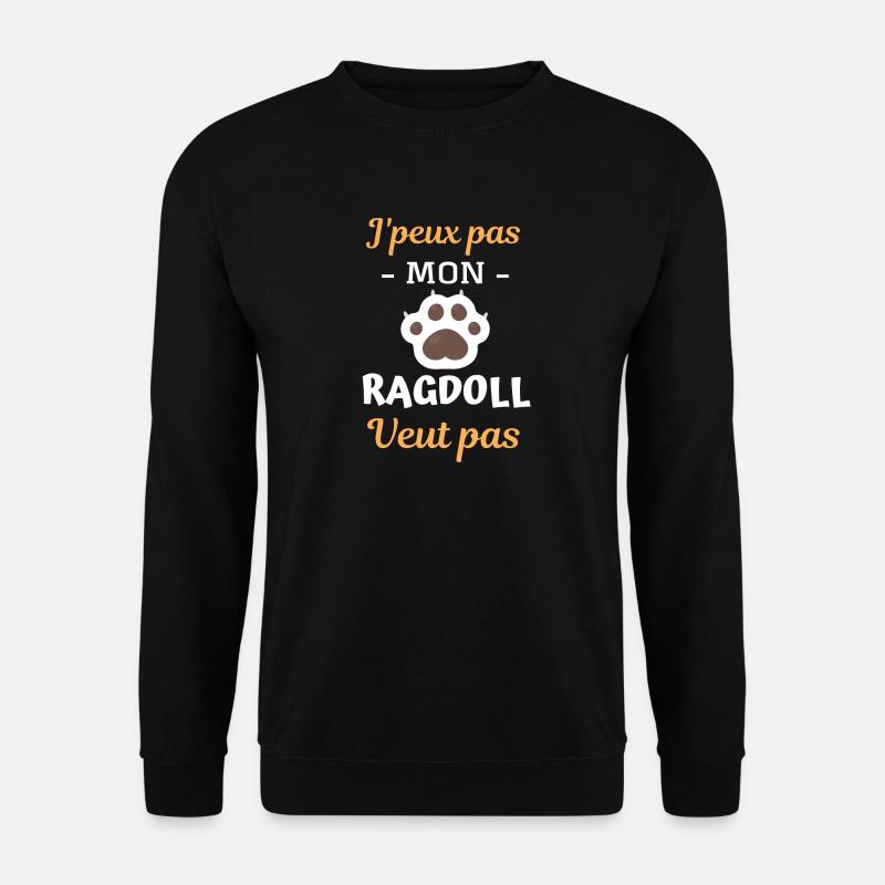 Race de chat ragdoll - Sweat-shirt Unisexe - noir