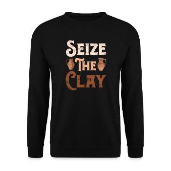 Pottery Pottery Pottery Pottery Pottery - Unisex Sweatshirt - black - Front - Alina (178cm) & Michal (187cm)