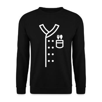 Chef chef chef costume cadeau - Sweat-shirt Unisexe - noir - Devant - Alina (178cm) & Michal (187cm)
