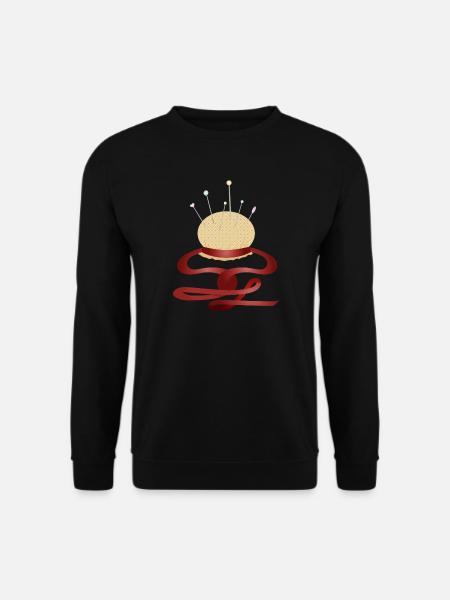 nostalgic pincushion with pins - Unisex Sweatshirt - black