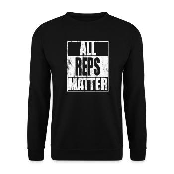 All Reps Matter Calisthenics - Unisex Sweatshirt - black - Front - Alina (178cm) & Michal (187cm)