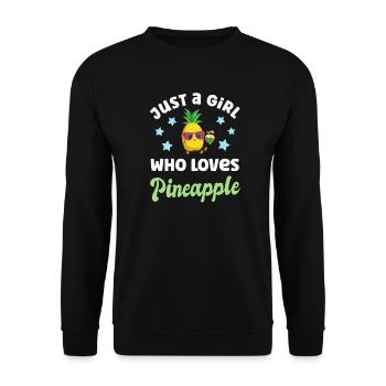 Ananas - Unisex Pullover - Schwarz - Vorne - Alina (178cm) & Michal (187cm)