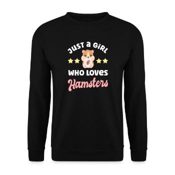 Hamster - Unisex Sweatshirt - black - Front - Alina (178cm) & Michal (187cm)