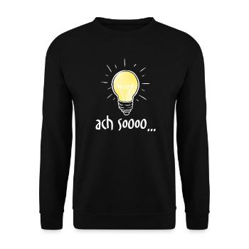 Ach Soooo... - Unisex Pullover - Schwarz - Vorne - Alina (178cm) & Michal (187cm)