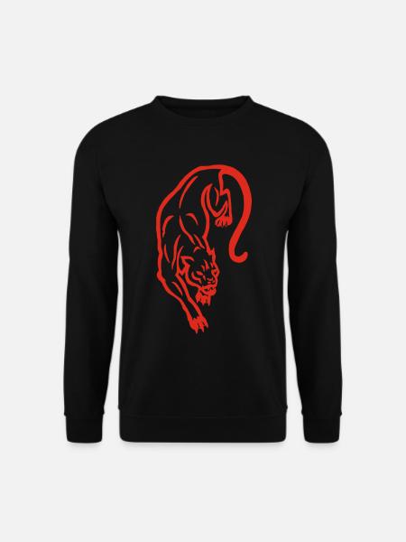 Red panther silhouette - Unisex Sweatshirt - black