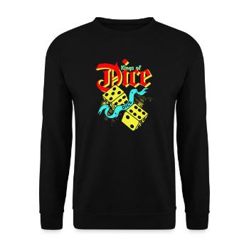 King of Dice Vintage Illustration - Unisex Sweatshirt - black - Front - Alina (178cm) & Michal (187cm)