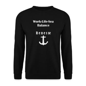 Work Life Sea 2023 - Unisex Pullover - Schwarz - Vorne - Alina (178cm) & Michal (187cm)
