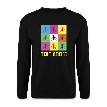 Team Ameise - Unisex Pullover - Schwarz - Vorne - Alina (178cm) & Michal (187cm)
