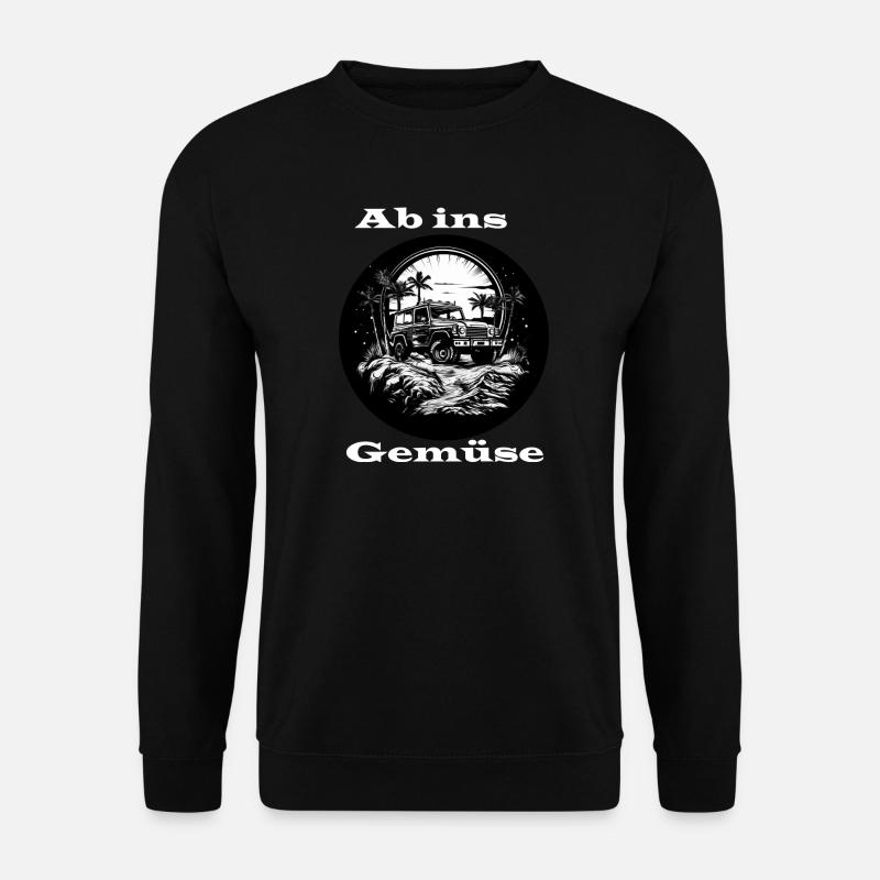 Ab ins Gemüse weiß - Unisex Pullover - Schwarz